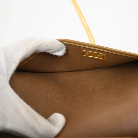 CHRISTIAN DIOR Logos Honeycomb Chain Shoulder Bag PVC Leather Brown Gold 38EF277 - Picture 15 of 16